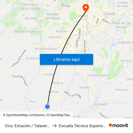Ctra. Estación / Talavera, Villaluenga De La Sagra to Escuela Técnica Superior De Ingenieros Industriales map