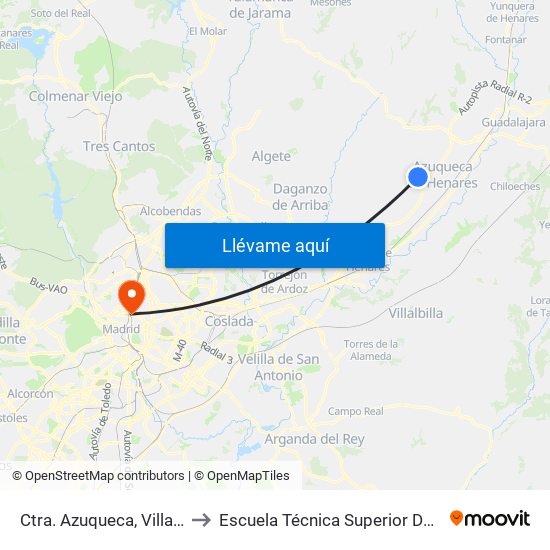 Ctra. Azuqueca, Villanueva De La Torre to Escuela Técnica Superior De Ingenieros Industriales map