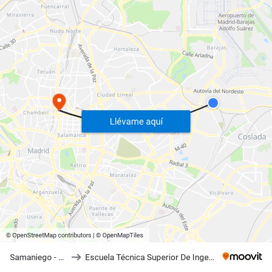 Samaniego - Campezo to Escuela Técnica Superior De Ingenieros Industriales map