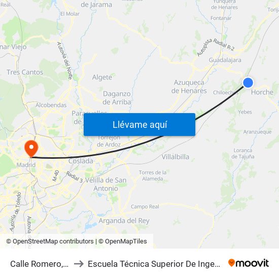 Calle Romero, Valdeluz to Escuela Técnica Superior De Ingenieros Industriales map