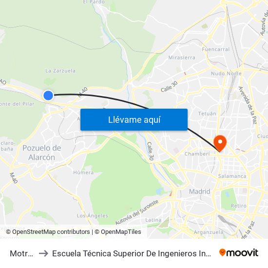 Motrico to Escuela Técnica Superior De Ingenieros Industriales map
