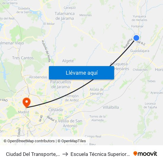 Ciudad Del Transporte, Polígonos Marchamalo to Escuela Técnica Superior De Ingenieros Industriales map