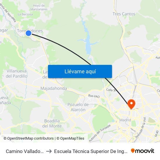 Camino Valladolid - Iglesia to Escuela Técnica Superior De Ingenieros Industriales map