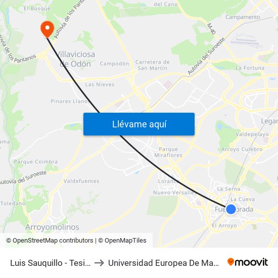 Luis Sauquillo - Tesillo to Universidad Europea De Madrid map