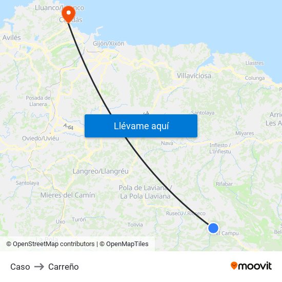 Caso to Carreño map