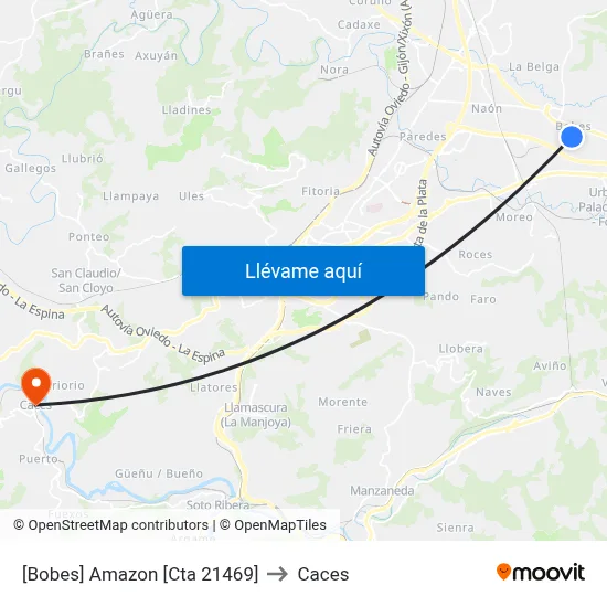 [Bobes]  Amazon [Cta 21469] to Caces map