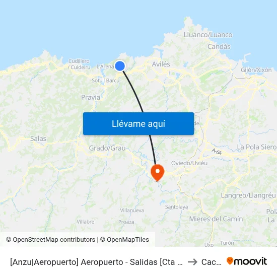 [Anzu|Aeropuerto]  Aeropuerto - Salidas [Cta 20118] to Caces map