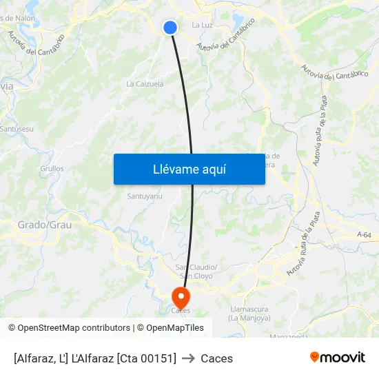 [Alfaraz, L']  L'Alfaraz [Cta 00151] to Caces map