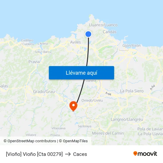 [Vioño]  Vioño [Cta 00279] to Caces map