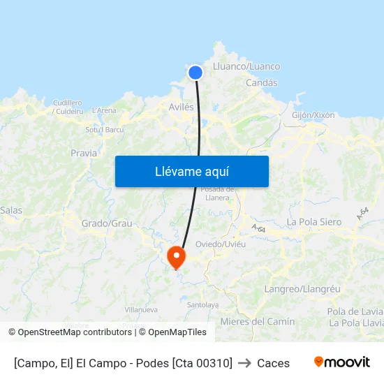 [Campo, El]  El Campo - Podes [Cta 00310] to Caces map