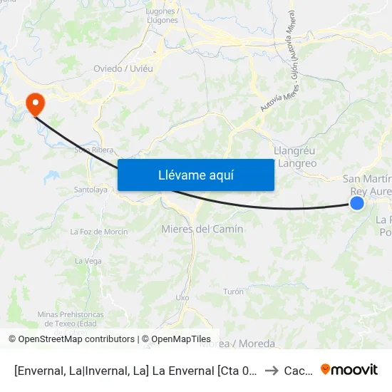 [Envernal, La|Invernal, La]  La Envernal [Cta 00698] to Caces map