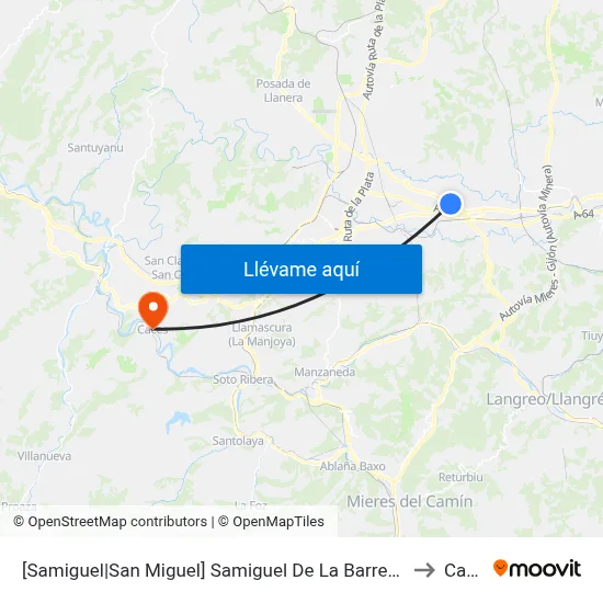[Samiguel|San Miguel]  Samiguel De La Barreda [Cta 00771] to Caces map