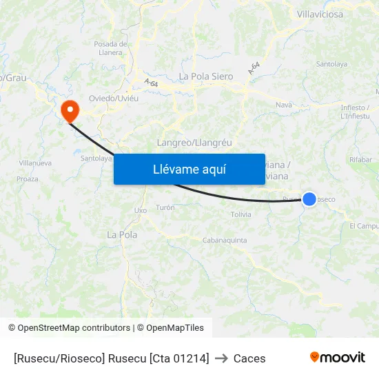 [Rusecu/Rioseco]  Rusecu [Cta 01214] to Caces map