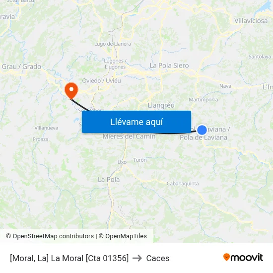 [Moral, La]  La Moral [Cta 01356] to Caces map
