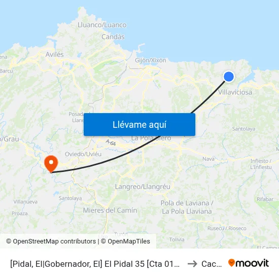 [Pidal, El|Gobernador, El]  El Pidal 35 [Cta 01870] to Caces map