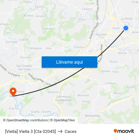 [Viella]  Viella 3 [Cta 02045] to Caces map