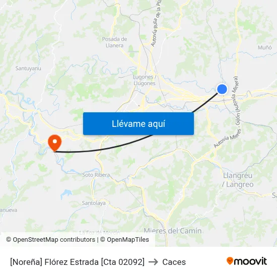 [Noreña]  Flórez Estrada [Cta 02092] to Caces map