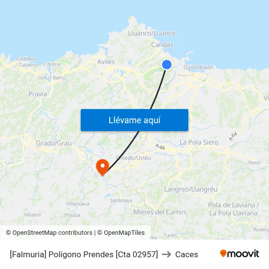 [Falmuria]  Polígono Prendes [Cta 02957] to Caces map