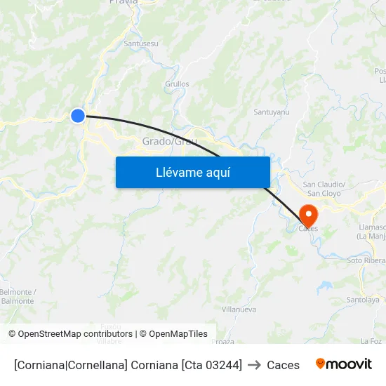 [Corniana|Cornellana]  Corniana [Cta 03244] to Caces map
