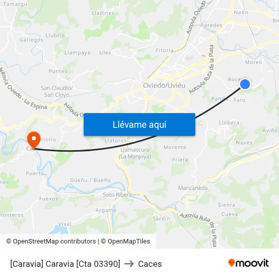 [Caravia]  Caravia [Cta 03390] to Caces map