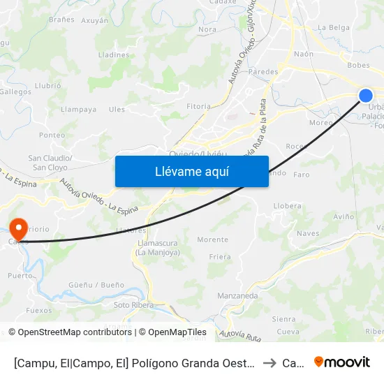 [Campu, El|Campo, El]  Polígono Granda Oeste [Cta 03580] to Caces map