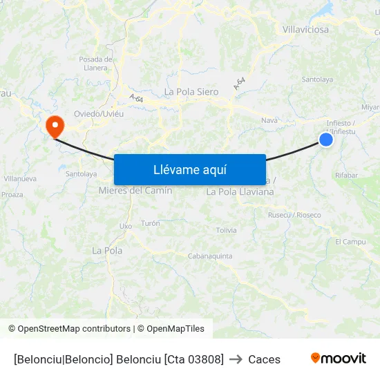 [Belonciu|Beloncio]  Belonciu [Cta 03808] to Caces map