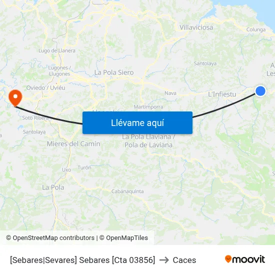 [Sebares|Sevares]  Sebares [Cta 03856] to Caces map