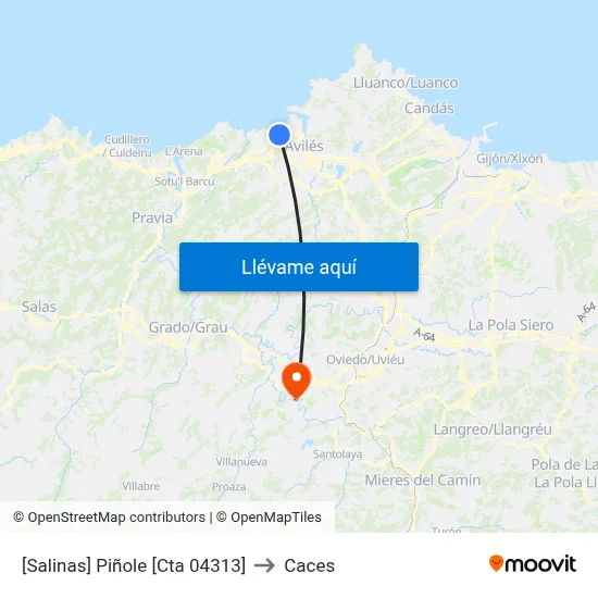 [Salinas]  Piñole [Cta 04313] to Caces map