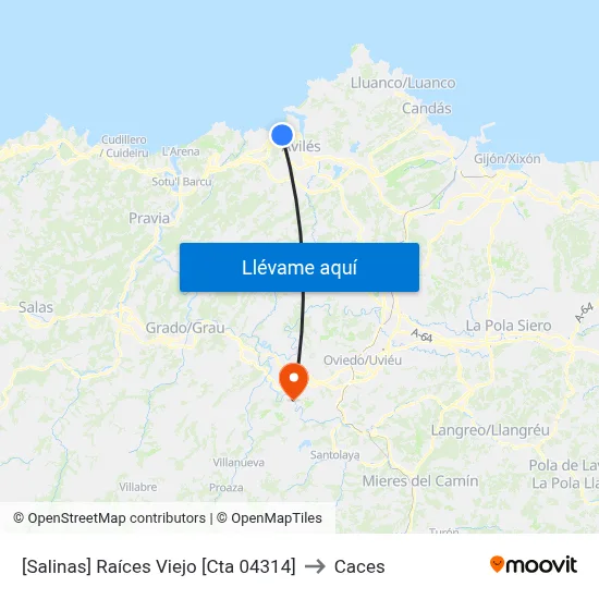 [Salinas]  Raíces Viejo [Cta 04314] to Caces map