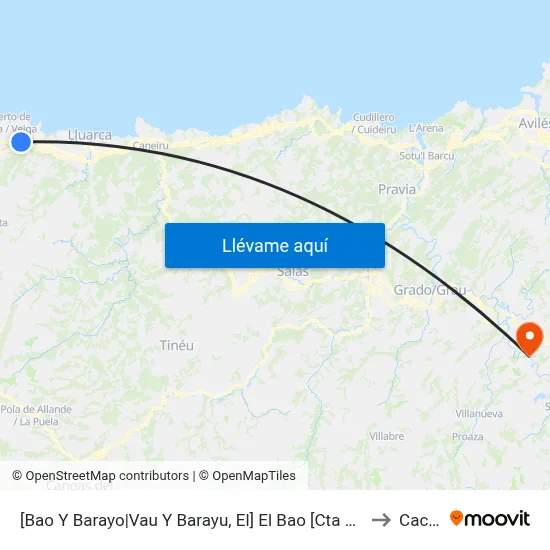 [Bao Y Barayo|Vau Y Barayu, El]  El Bao [Cta 04534] to Caces map