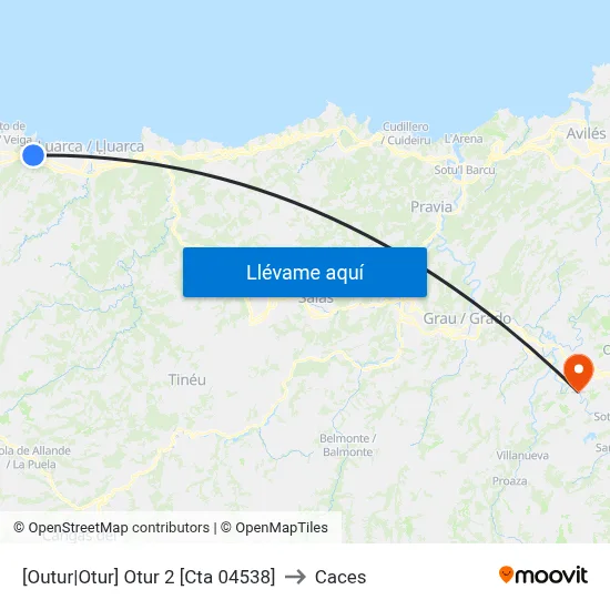 [Outur|Otur]  Otur 2 [Cta 04538] to Caces map