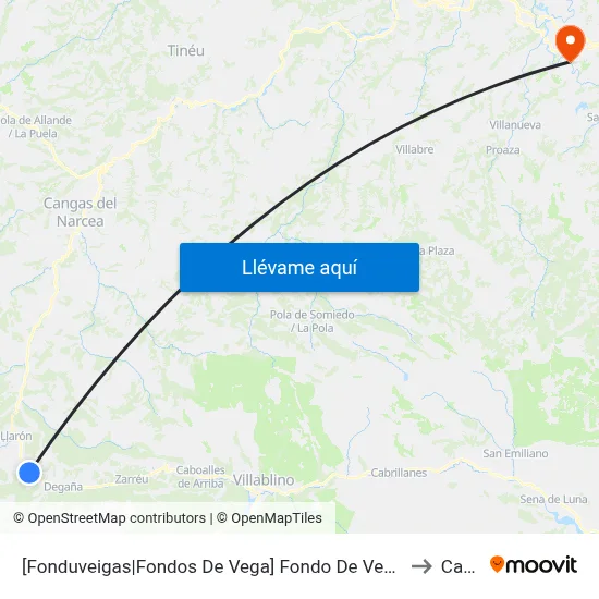 [Fonduveigas|Fondos De Vega]  Fondo De Vega [Cta 04981] to Caces map