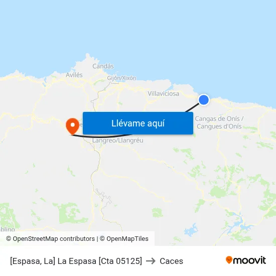[Espasa, La]  La Espasa [Cta 05125] to Caces map