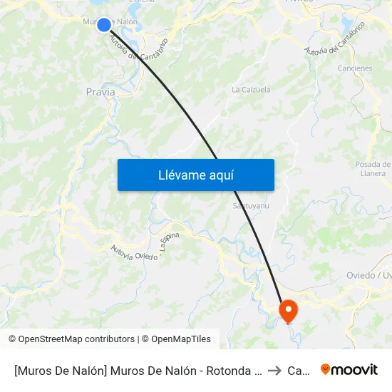 [Muros De Nalón]  Muros De Nalón - Rotonda [Cta 05143] to Caces map