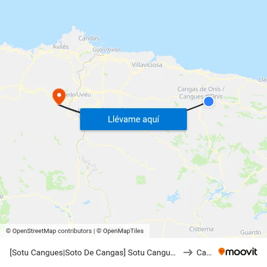 [Sotu Cangues|Soto De Cangas]  Sotu Cangues [Cta 05436] to Caces map