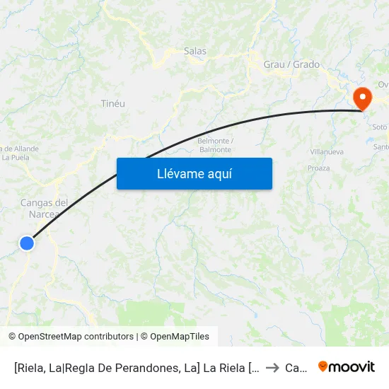 [Riela, La|Regla De Perandones, La]  La Riela [Cta 05694] to Caces map