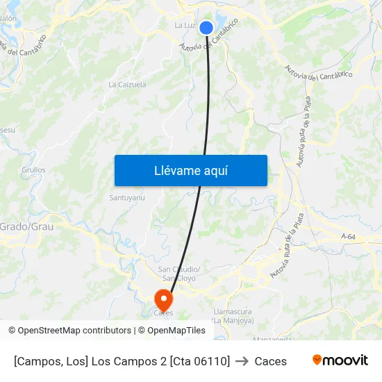[Campos, Los]  Los Campos 2 [Cta 06110] to Caces map