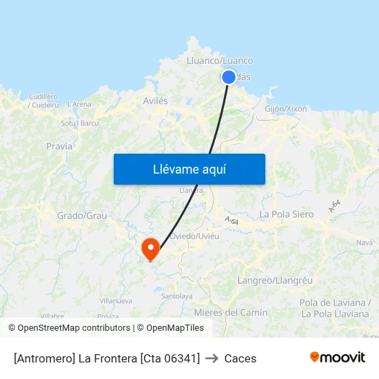[Antromero]  La Frontera [Cta 06341] to Caces map