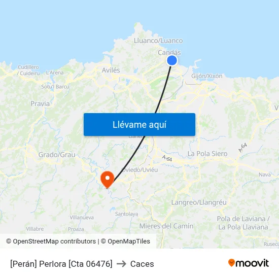 [Perán]  Perlora [Cta 06476] to Caces map