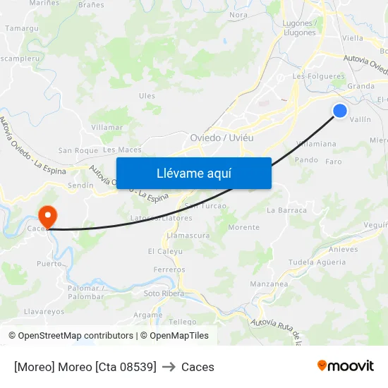 [Moreo]  Moreo [Cta 08539] to Caces map