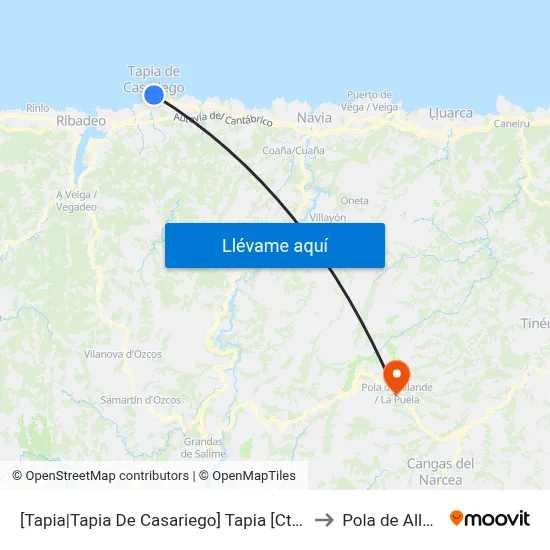 [Tapia|Tapia De Casariego]  Tapia [Cta 04481] to Pola de Allande map