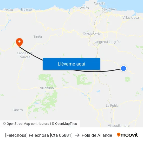 [Felechosa]  Felechosa [Cta 05881] to Pola de Allande map
