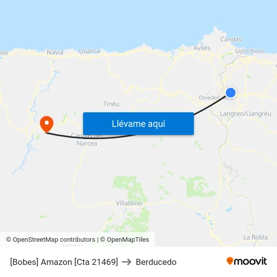 [Bobes]  Amazon [Cta 21469] to Berducedo map