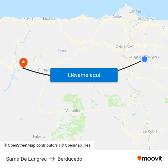 Sama De Langrea to Berducedo map