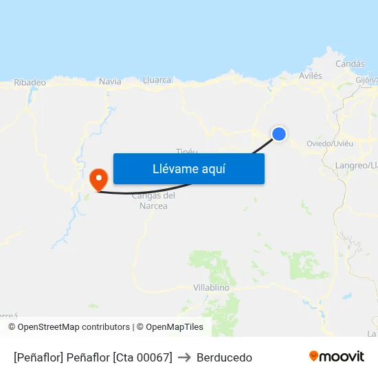 [Peñaflor]  Peñaflor [Cta 00067] to Berducedo map