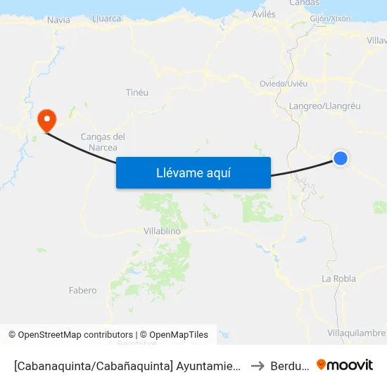 [Cabanaquinta/Cabañaquinta]  Ayuntamiento Aller [Cta 01342] to Berducedo map