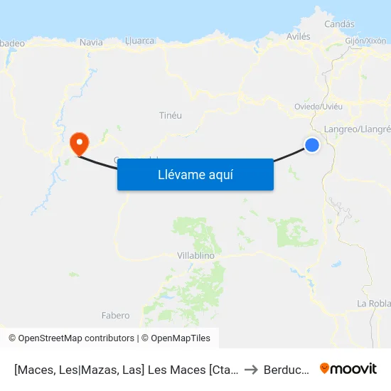 [Maces, Les|Mazas, Las]  Les Maces [Cta 01580] to Berducedo map