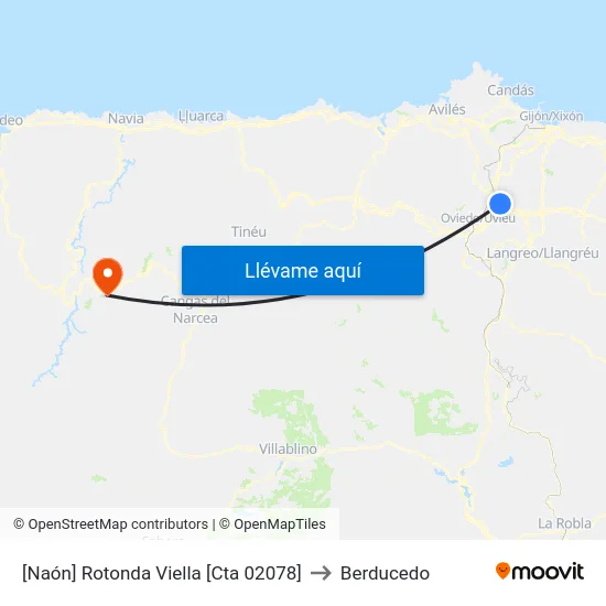 [Naón]  Rotonda Viella [Cta 02078] to Berducedo map