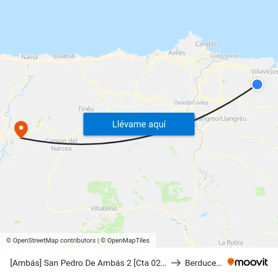 [Ambás]  San Pedro De Ambás 2 [Cta 02173] to Berducedo map