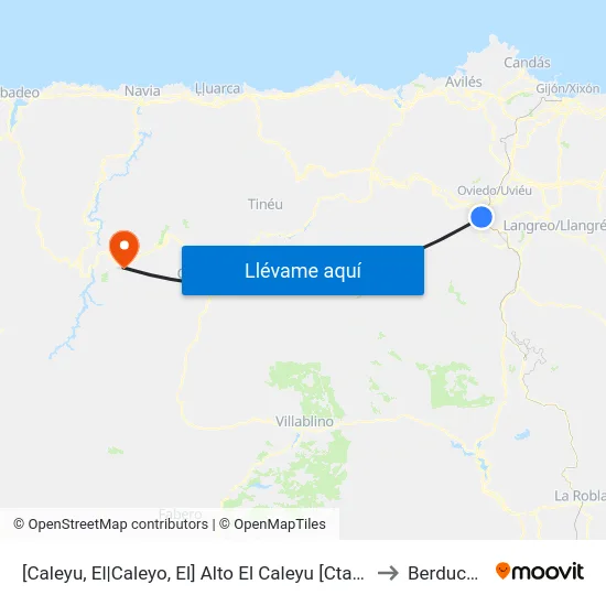 [Caleyu, El|Caleyo, El]  Alto El Caleyu [Cta 02647] to Berducedo map